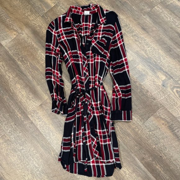 Plaid Button Down Dress by BLL nyc, Size Large - Picture 5 of 10